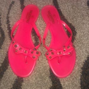 Valentino Rockstud Pvc Flip Flop